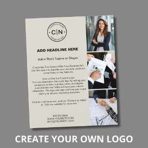 Moderne aangepaste Logo Professional Business Flyer