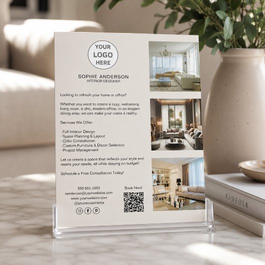 Moderne aangepaste logo professionele zakelijke flyer