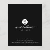 Moderne, aangepaste Logo promotionele zwarte minim Flyer (Achterkant)