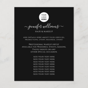 Moderne, aangepaste Logo promotionele zwarte minim Flyer