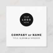Moderne aangepaste logo QR-code website Vierkante Visitekaartje (Voorkant)