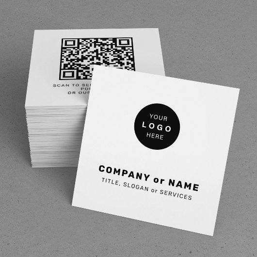 Moderne aangepaste logo QR-code website Vierkante Visitekaartje