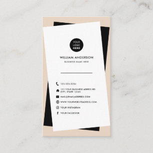 Moderne aangepaste Logo Social Media Iconen Uniek Visitekaartje