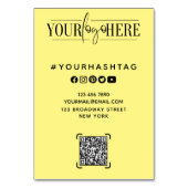 Moderne aangepaste Logo | Social Media Tafel Kaart (Voorkant)