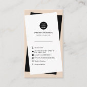 Moderne aangepaste Logo sociale media-pictogrammen Visitekaartje (Voorkant)