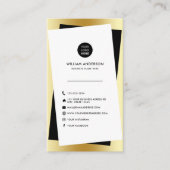 Moderne aangepaste Logo sociale media pictogrammen Visitekaartje (Voorkant)