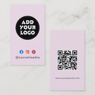 Moderne aangepaste logo sociale media QR-code webs Visitekaartje