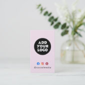 Moderne aangepaste logo sociale media QR-code webs Visitekaartje (Staand voorkant)