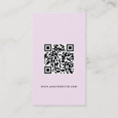 Moderne aangepaste logo sociale media QR-code webs Visitekaartje (Achterkant)
