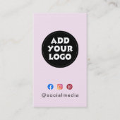 Moderne aangepaste logo sociale media QR-code webs Visitekaartje (Voorkant)