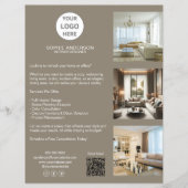 Moderne aangepaste Logo Taupe professionele zaken Flyer (Voorkant)