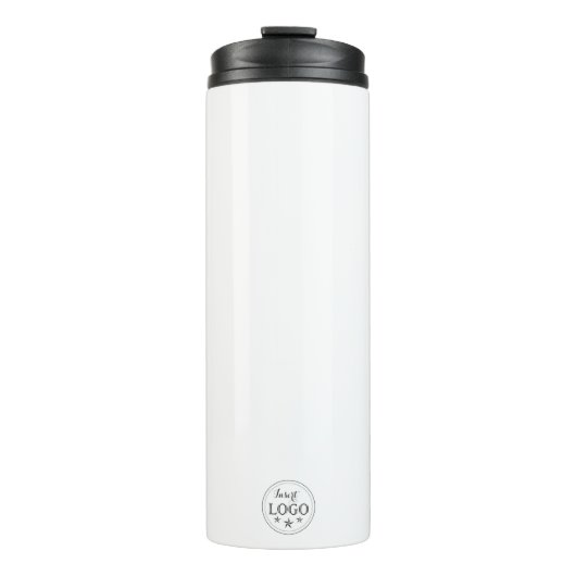 Moderne aangepaste Logo-tuimelaar in schoon wit on Thermosbeker (Voorkant)