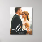 Moderne aangepaste Love Script Wedding Foto afdruk Canvas Afdruk (Voorkant)