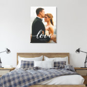 Moderne aangepaste Love Script Wedding Foto afdruk Canvas Afdruk (Insitu (Slaapkamer))