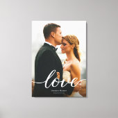 Moderne aangepaste Love Script Wedding Foto afdruk Canvas Afdruk (Voorkant)