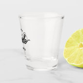 Moderne Aangepaste Minimalistische Bruid Shotglas Shot Glas (Rechts)
