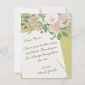 Moderne aangepaste moederdag notitiekaartje (Voorkant)