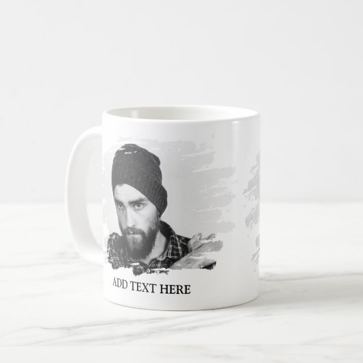 Moderne aangepaste Mok met Photo Effect Coffee (Voorkant links)