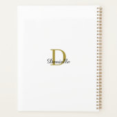 Moderne aangepaste monogram - Aangepaste fotoplann Planner (Achterkant)