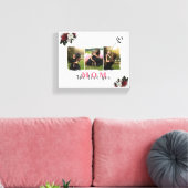 Moderne aangepaste monogram foto Collage Moederfam Canvas Afdruk (Insitu (Woonkamer))