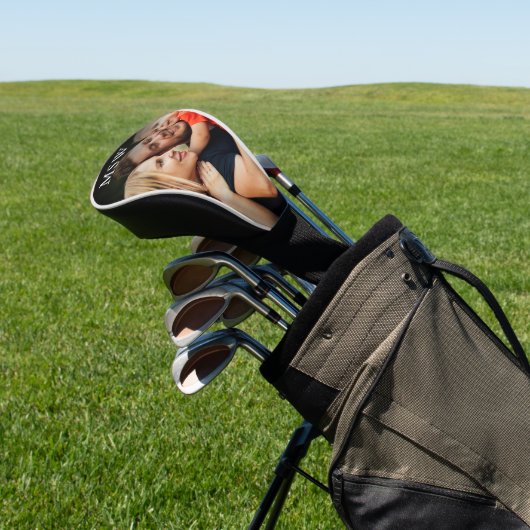Moderne Aangepaste Monogram Foto Golfheadcover (Insitu)