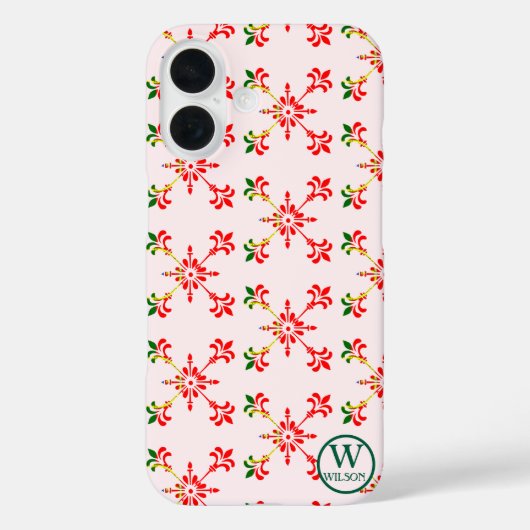 Moderne aangepaste monogram naam Portugal Traditie Case-Mate iPhone Case (Achterkant)