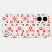 Moderne aangepaste monogram naam Portugal Traditie Case-Mate iPhone Case (Achterkant (horizontaal))