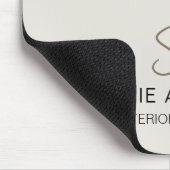 Moderne Aangepaste Monogram Professioneel Bedrijf Muismat (Hoek)