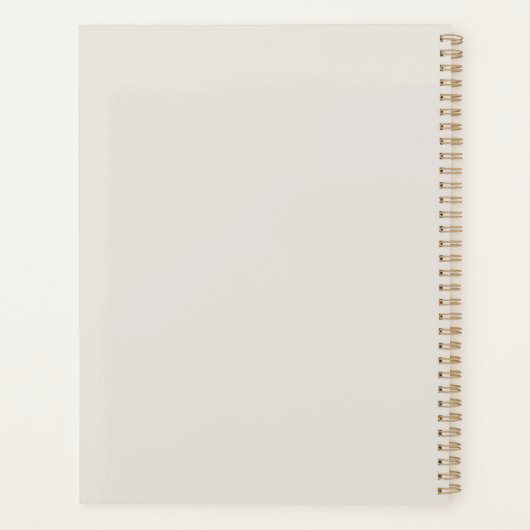 Moderne Aangepaste Monogram Professioneel Bedrijf Planner (Achterkant)