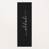 Moderne aangepaste monogram zwart Yoga Mat Workout (Voorkant)