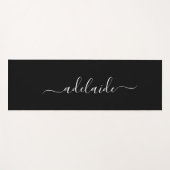 Moderne aangepaste monogram zwart Yoga Mat Workout (Voorkant (horizontaal))