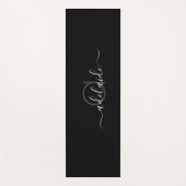Moderne aangepaste monogram zwart Yoga Mat Workout (Voorkant)