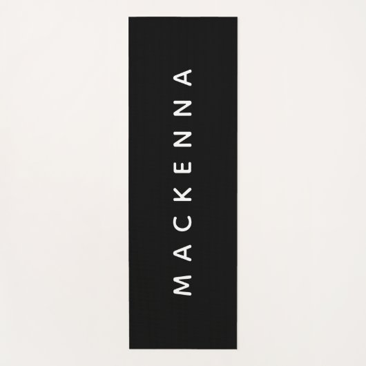Moderne aangepaste monogram zwart Yoga Mat Workout (Voorkant)