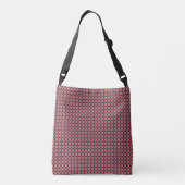 Moderne Aangepaste MonogrammenTrendy Patroon Blauw Crossbody Tas (Achterkant)