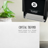 Moderne aangepaste naam & achternaam retouradres  zelfinktende stempel