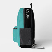 Moderne aangepaste naam biljartbal bedrukte rugzak (Rechts)