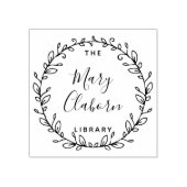 Moderne aangepaste naam bladeren uit de bibliothee rubberstempel (Afrduk)