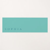 Moderne aangepaste naam Blauwgroen en blauw Yogamat (Voorkant (horizontaal))