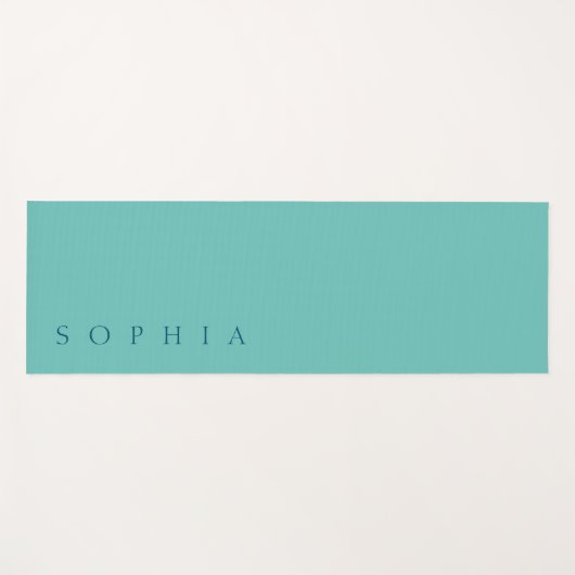 Moderne aangepaste naam Blauwgroen en blauw Yogamat (Voorkant (horizontaal))