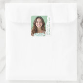 Moderne aangepaste naam datum verjaardagsfeestje e vierkante sticker (Tas)
