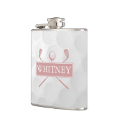 Moderne aangepaste naam Dusty Roos Clubs en Ball Heupfles (Links)