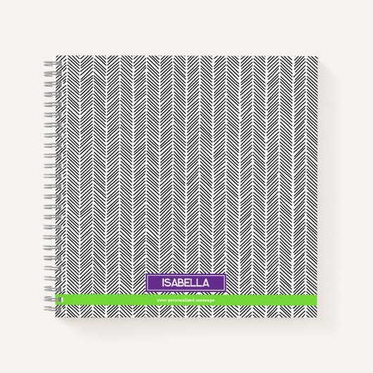 Moderne aangepaste naam | Gepersonaliseerde reis Notitieboek (Voorkant)