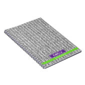 Moderne aangepaste naam | Gepersonaliseerde reis Notitieboek (Rechterzijde)