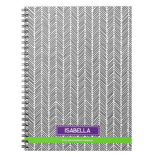 Moderne aangepaste naam | Gepersonaliseerde reis Notitieboek (Voorkant)