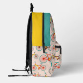 Moderne aangepaste naam Kleurrijk fietspatroon roz Bedrukte Rugzak (Links)