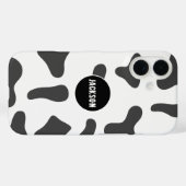 Moderne aangepaste naam Koe Afdrukken Zwart Wit Case-Mate iPhone Case (Achterkant (horizontaal))