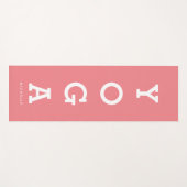 Moderne aangepaste naam koraalroze vaste kleurverd yogamat (Voorkant (horizontaal))