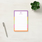 Moderne aangepaste naam Monogram Student to Do Lis Post-it® Notes (Kantoor)