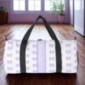 Moderne aangepaste naam Paarse lint witte tekst Plunjezak