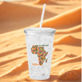 Moderne aangepaste naam Pan Africa Flag Map Acryl Drinkbeker
